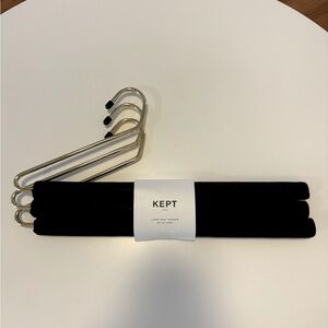 KEPT PADDED LINEN PANT HANGERS, SET OF 3, NWT
